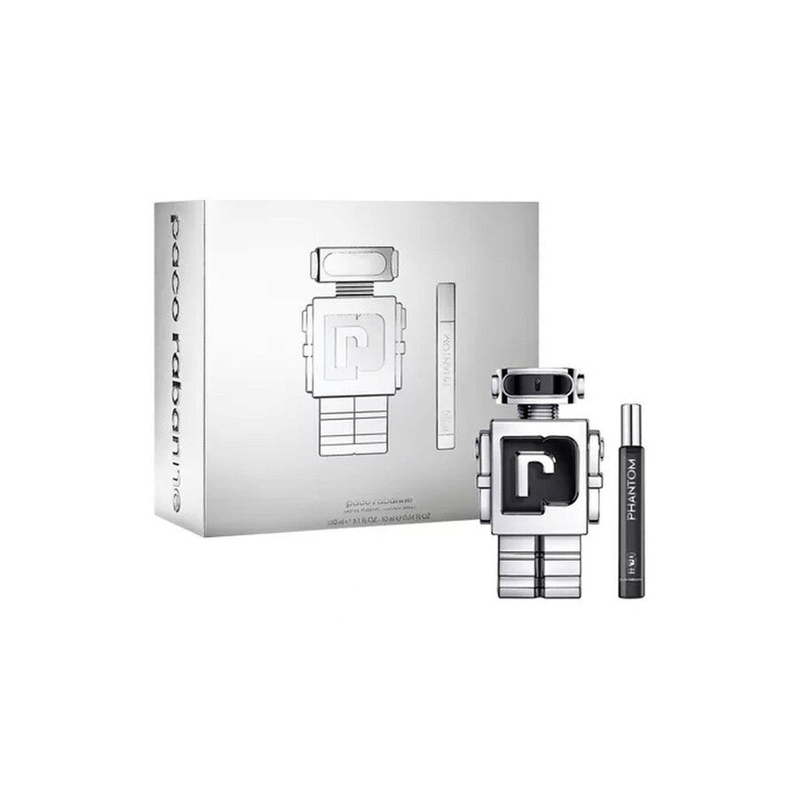Paco Rabanne Phantom 2 Pcs Set for Men: 5.1 Eau de Toilette Spray + 0.34 Eau de Toilette Spray