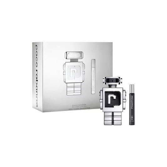 Paco Rabanne Phantom 2 Pcs Set for Men: 5.1 Eau de Toilette Spray + 0.34 Eau de Toilette Spray