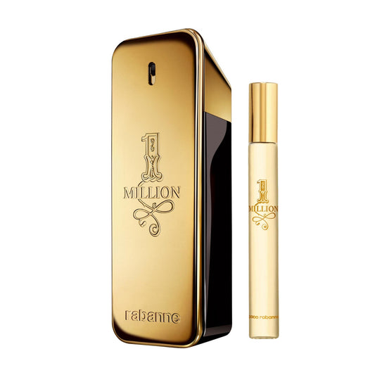 Paco Rabanne One Million 2 Pcs Set for Men: 6.7 Eau de Toilette Spray + 0.33 oz Eau de Toilette Spray