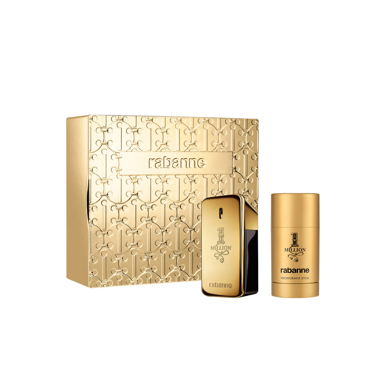 Paco Rabanne One Million 2 Pcs Set for Men: 1.7 Eau de Toilette Spray + 2.3 Deodorant Stick