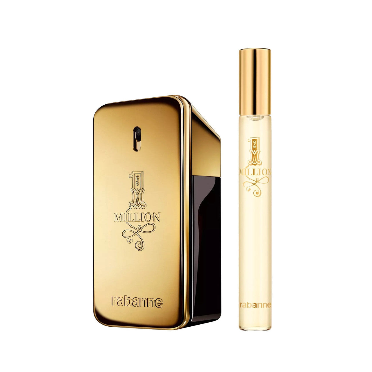 Paco Rabanne One Million 2 Pcs Set for Men: 1.7 Eau de Toilette Spray + 0.34 Eau de Toilette Spray