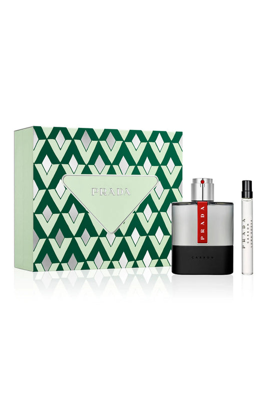 Prada Luna Rossa Carbon 2 PCS Set for Men: 3.3 Eau de Toilette Spray + 0.33 Eau de Toilette Spray