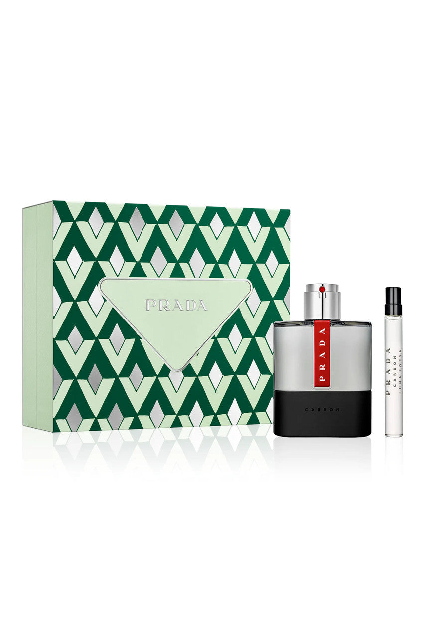 Prada Luna Rossa Carbon 2 Pcs Set for Men: 3.3 Eau de Toilette Spray + 0.33 Eau de Toilette Spray