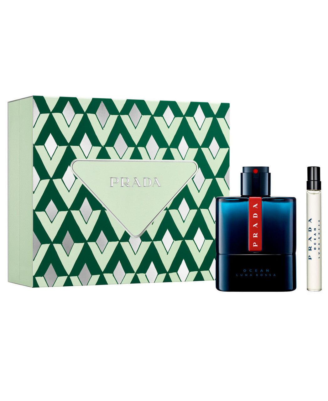 Prada Luna Rossa Ocean 2 PCS Set for Men: 3.3 Eau de Toilette Spray + 0.33 Eau de Toilette Spray