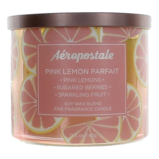 Aeropostale 14.5 oz Soy Wax Blend 3 Wick Candle - Pink Lemon Parfait - 101 Perfume Plus