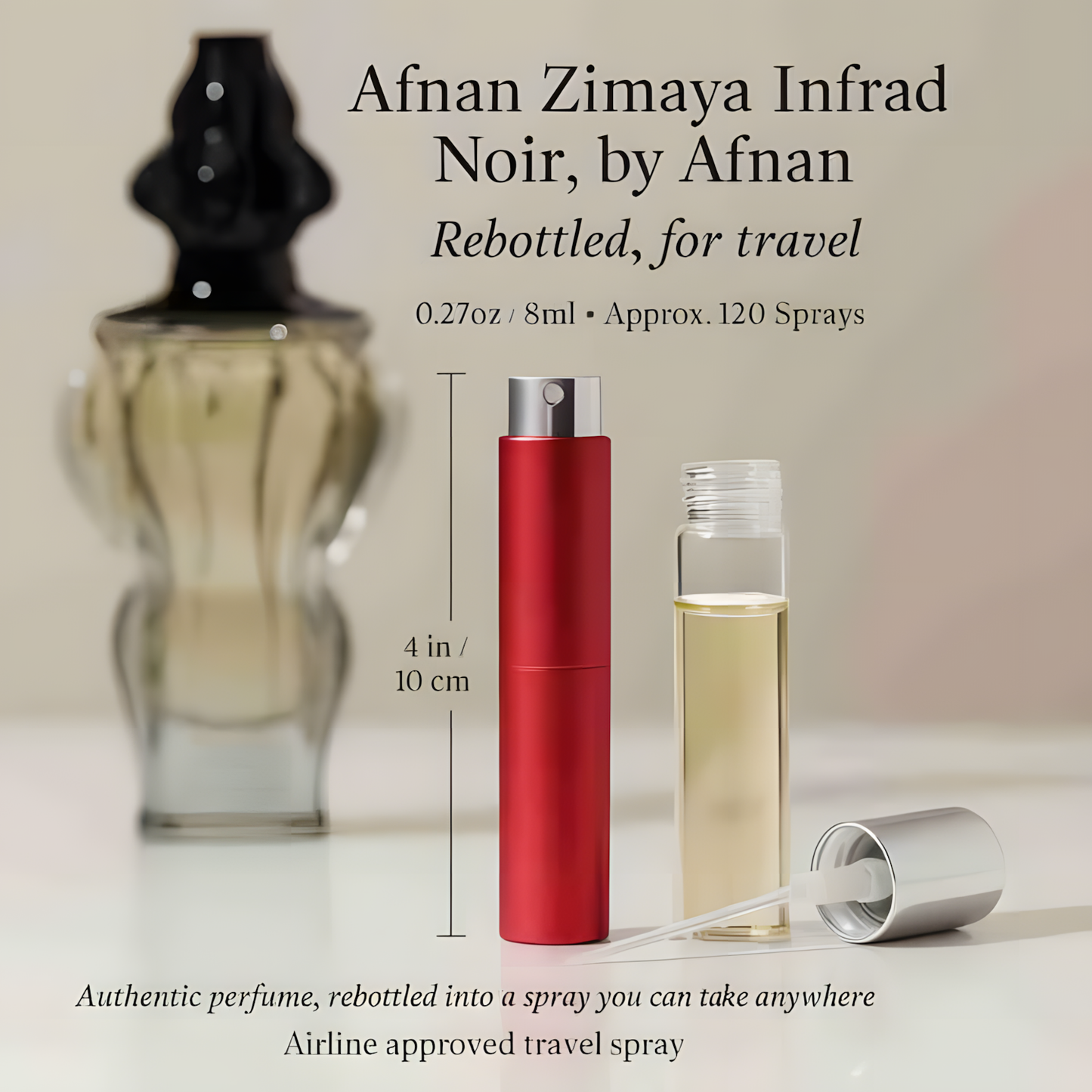 Afnan Zimaya Infrad Noir by Afnan - 8ml Travel Spray