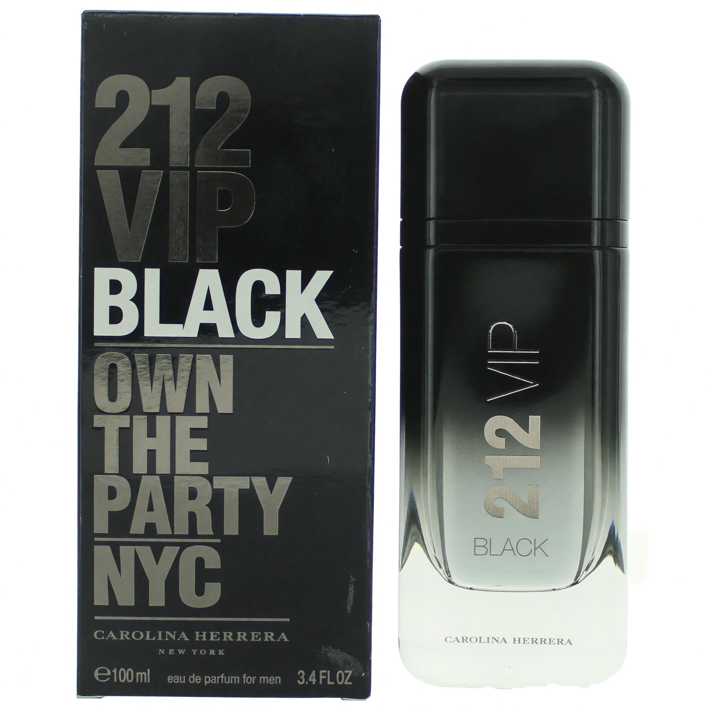212 VIP Black de Carolina Herrera, vaporizador de 3.4 oz EDP para hombres