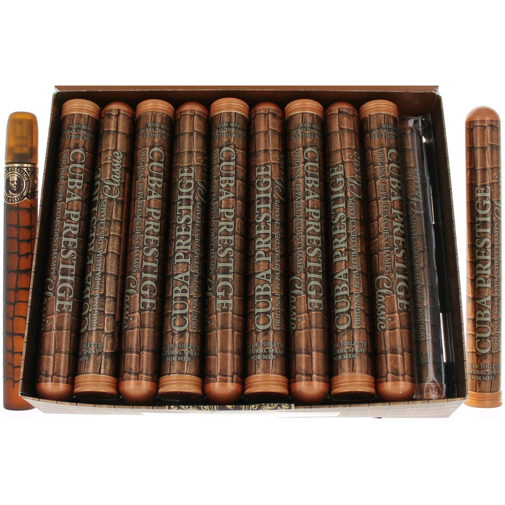 Cuba Prestige Classic de Cuba, EDT en spray de 1.17 oz para hombre. Paquete de 20