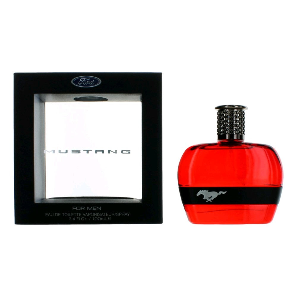 Mustang Red by Mustang, 3.4 oz Eau De Toilette Spray for Men