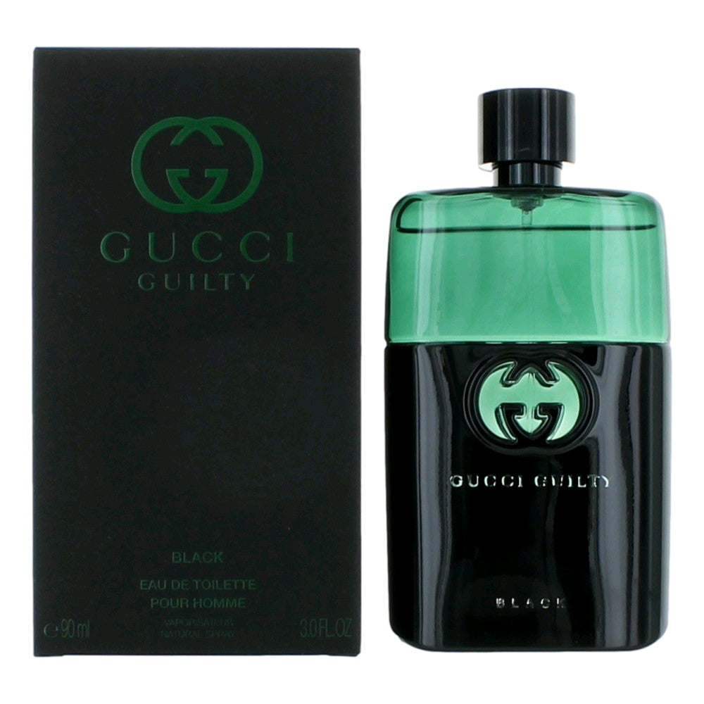 Gucci Guilty Black Pour Homme de Gucci, vaporizador EDT de 3 oz para hombres