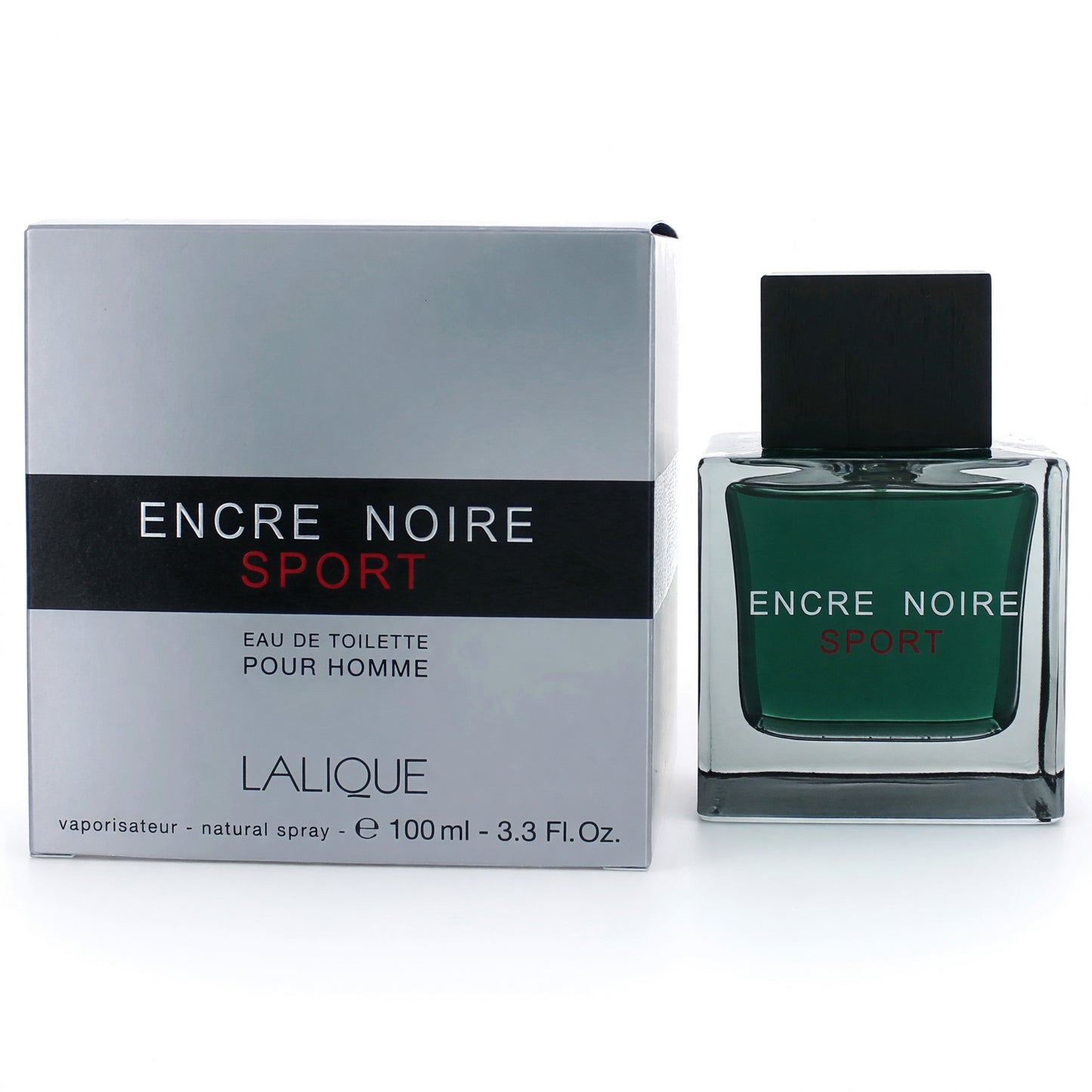 Encre Noire Sport by Lalique, 3 oz EDT Spray for Men