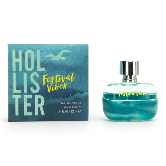 Festival Vibes de Hollister, Eau de Toilette en vaporizador de 3.4 oz para hombre