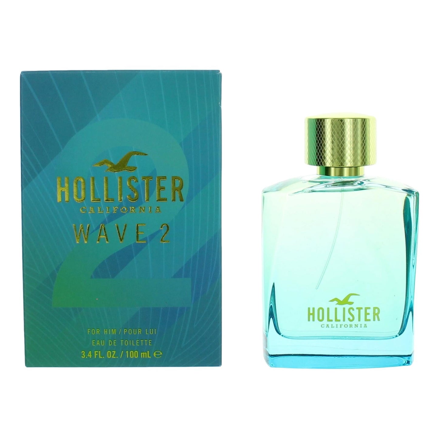 Wave 2 by Hollister, 3.4 oz Eau De Toilette Spray for Men