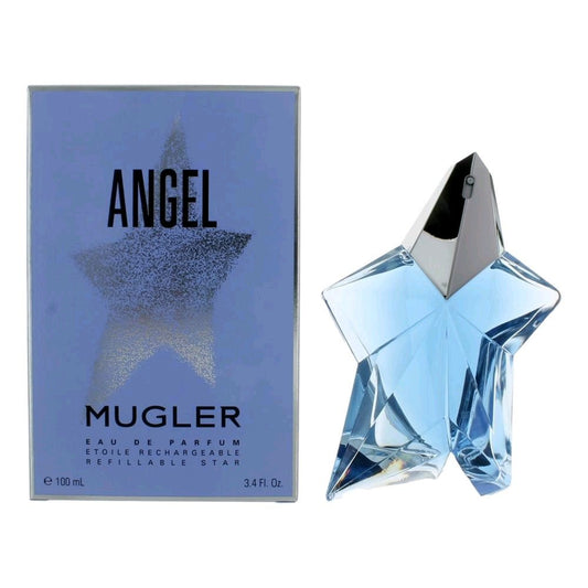Angel by Thierry Mugler, 3.4 oz Eau De Parfum Spray Refillable Star for Women - 101 Perfume Plus
