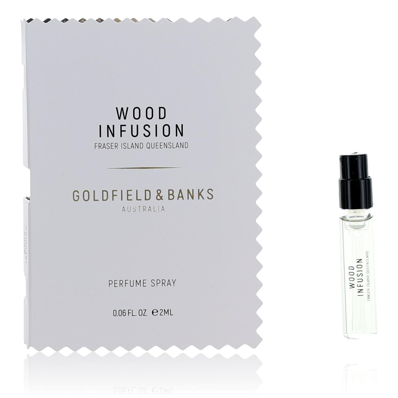 Wood Infusion de Goldfield & Banks, atomizador de perfume de 0.06 oz para muestra unisex