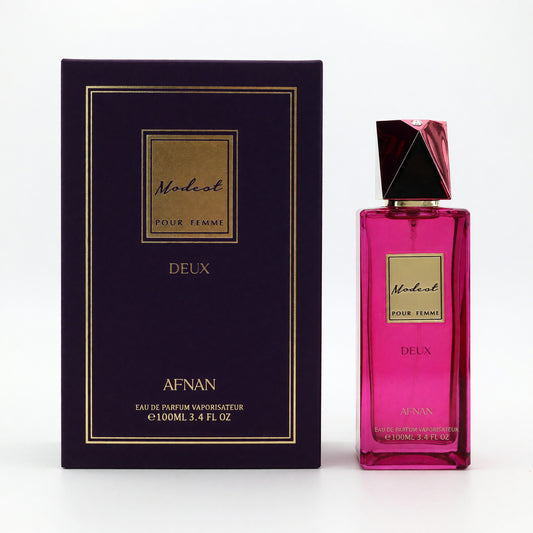 Modest Deux de Afnan, pulverizador EDP de 3.4 oz para mujer
