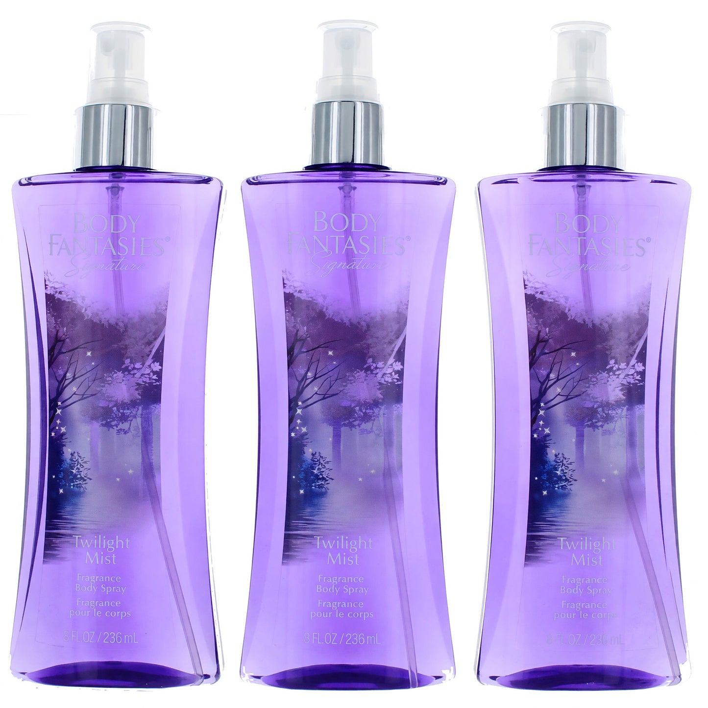 Twilight Mist by Body Fantasies, 3 Pack 8oz Fragrance Body Spray women