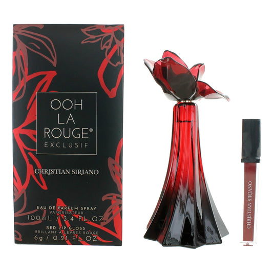 Ooh La Rouge Exclusif by Christian Siriano, 3.4 oz Eau De Parfum Spray for Women with Lip Gloss