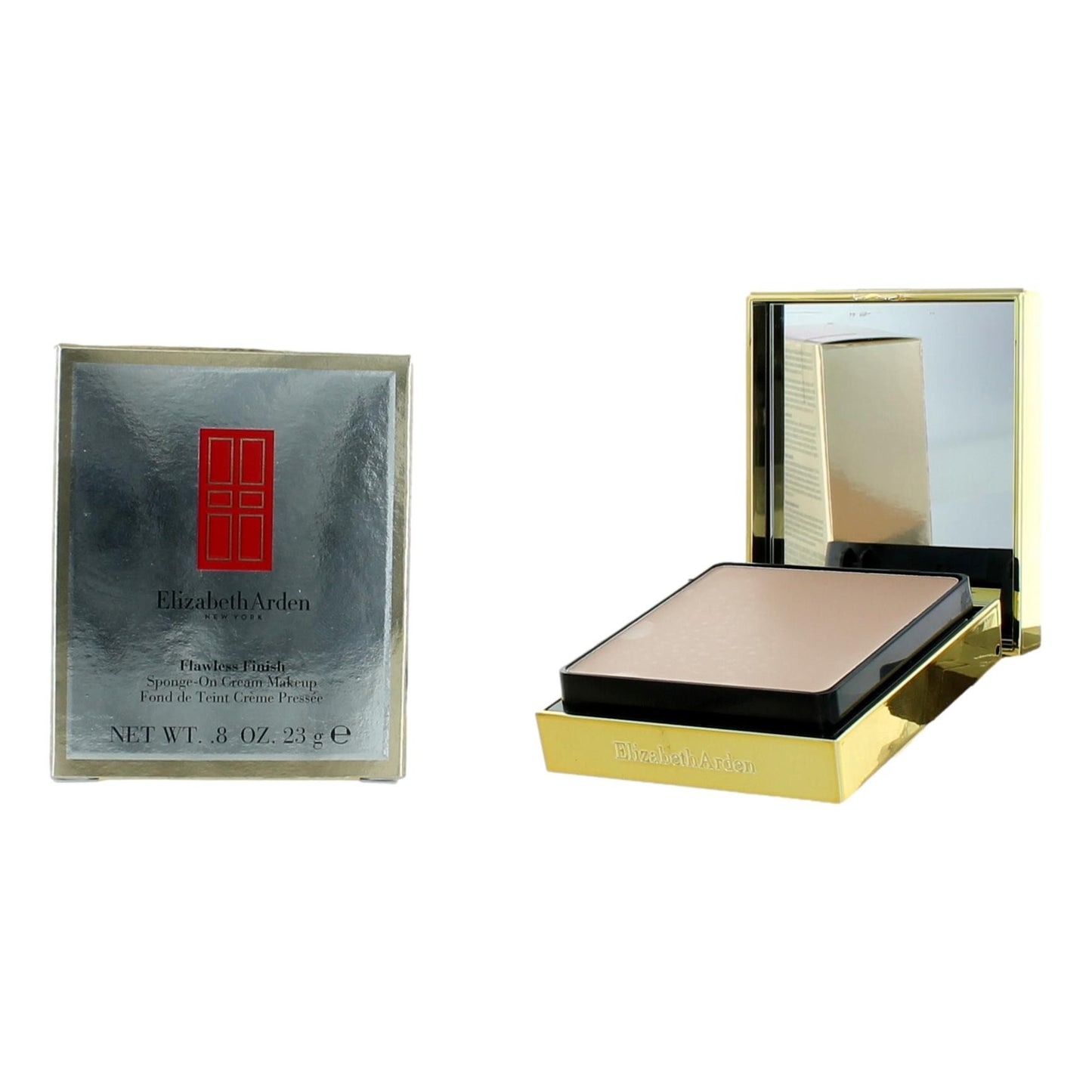 Base de maquillaje en crema con esponja Flawless Finish de Elizabeth Arden, 0,8 oz - Vainilla Shell 54