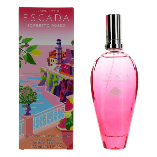 Escada Sorbetto Rosso de Escada, EDT Vaporizador 3.3oz para mujer Edición Limitada