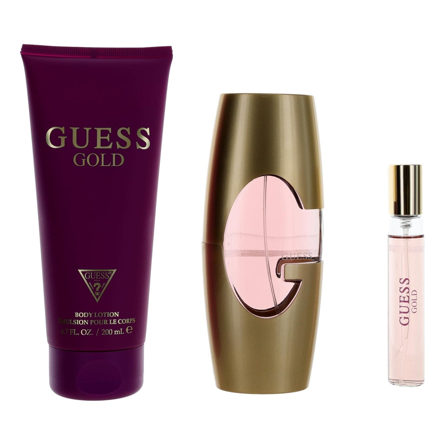 Guess Gold by Parlux, set de regalo de 3 piezas para mujer