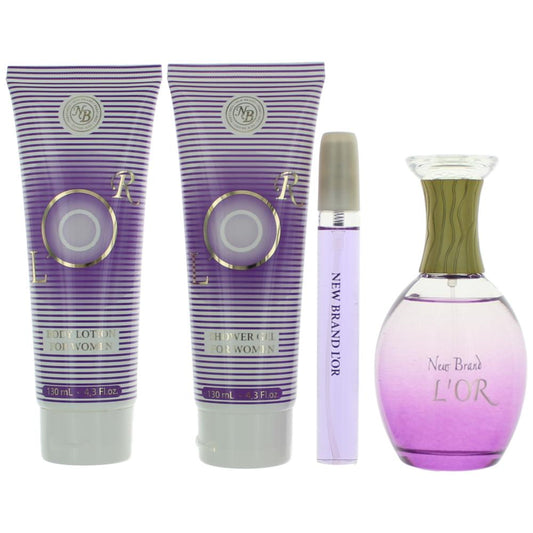L'or de New Brand, Set de regalo de 4 piezas para mujer