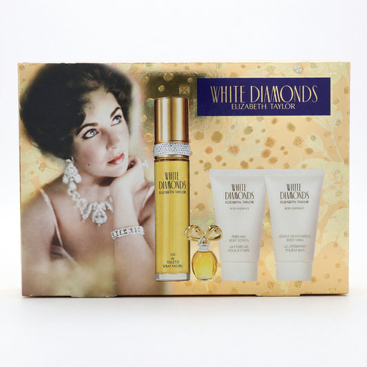 White Diamonds de Elizabeth Taylor, set de regalo de 4 piezas para mujer (con 1.7oz)