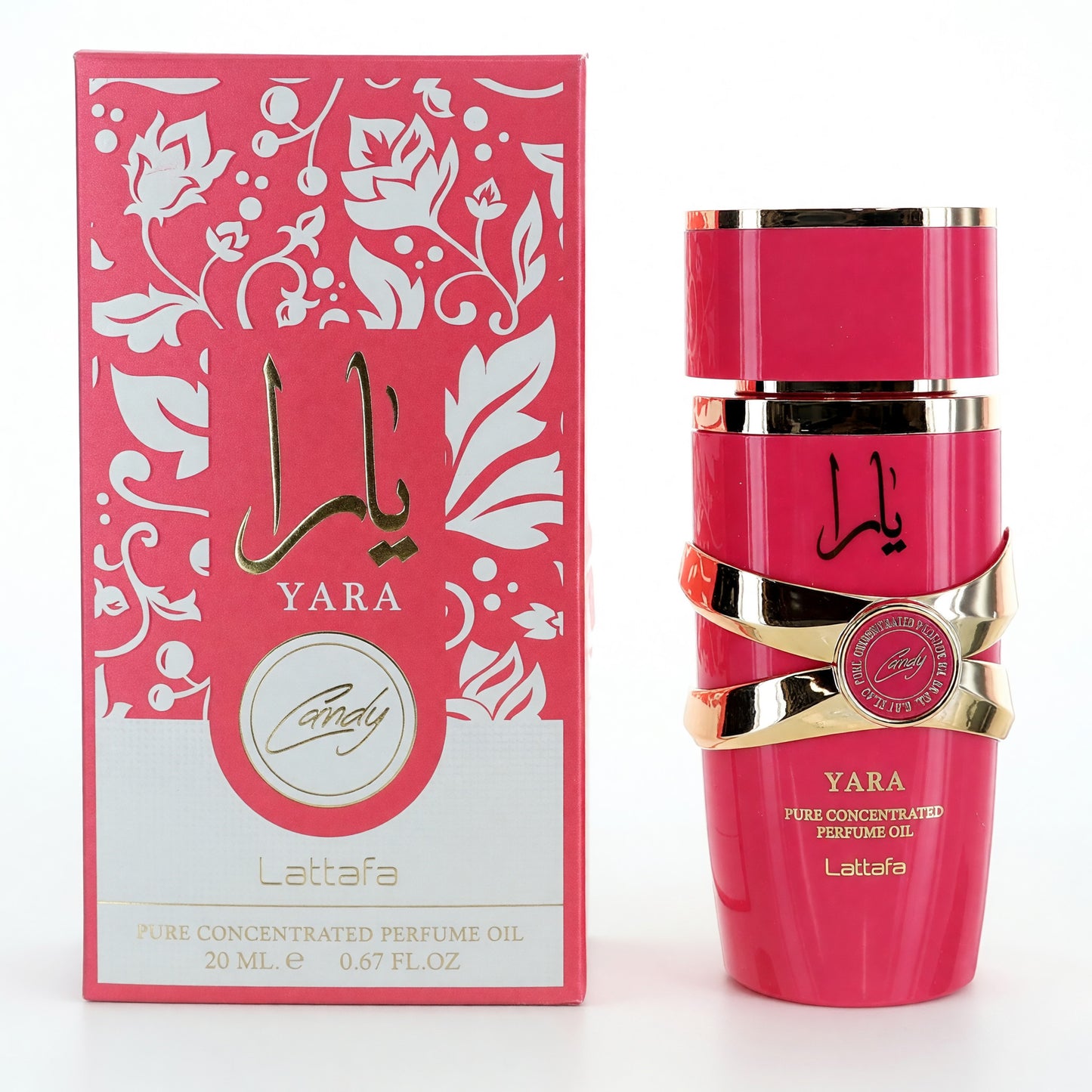 Yara Candy de Lattafa, aceite de perfume concentrado de 0,7 oz para mujer