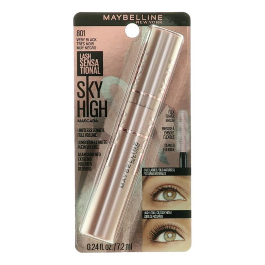Maybelline Lash Sensational Sky High, máscara de pestañas 0.24 oz - 801 Very Black