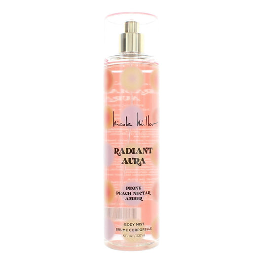 Aura radiante de Nicole Miller. Bruma corporal de 8 oz para mujeres