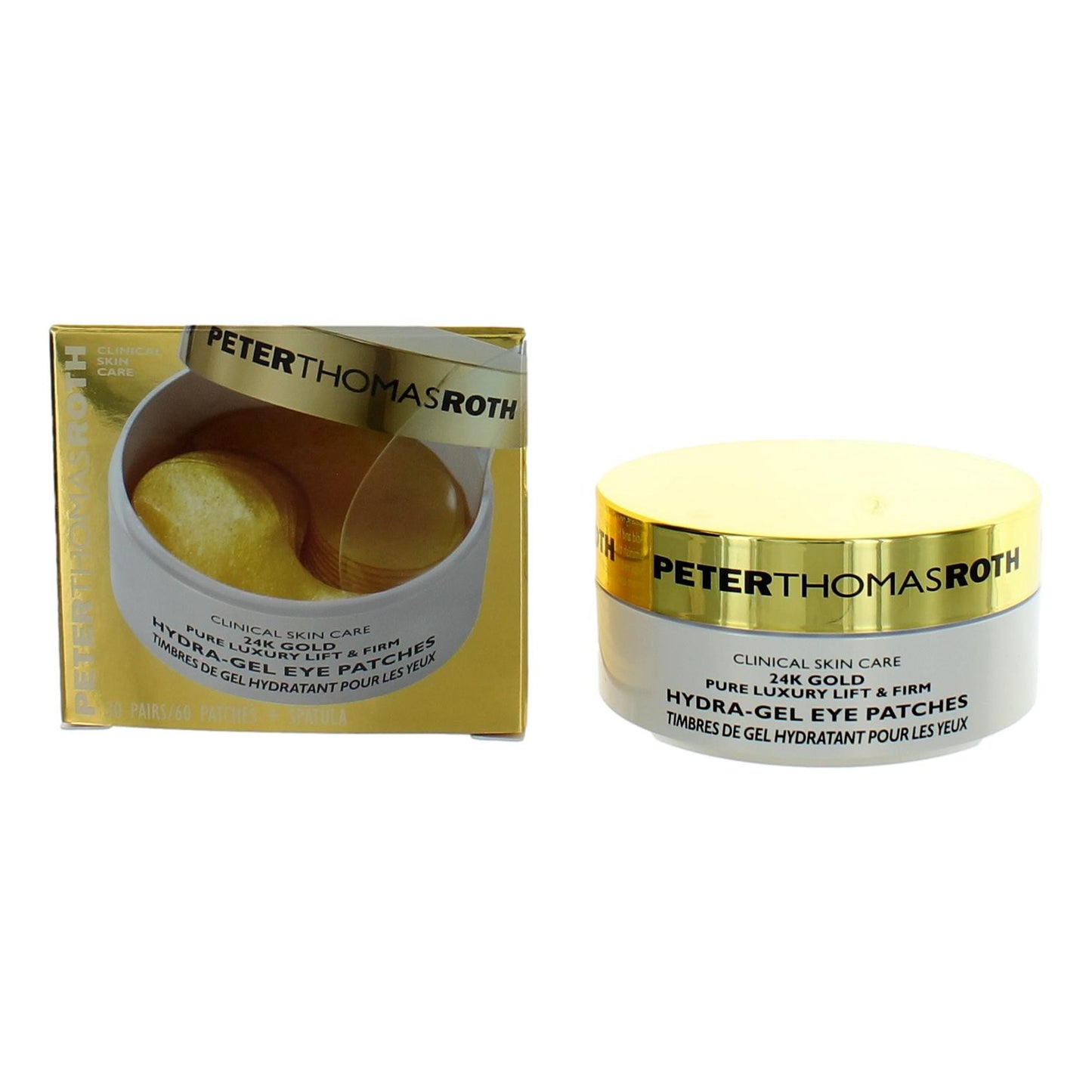 Peter Thomas Roth 24K Gold Pure Luxury Lift & Firm Parches Hidrogel para Ojos, 60 Unidades
