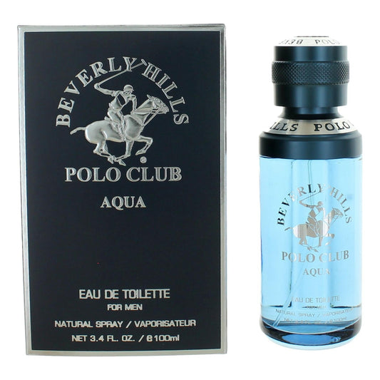 BHPC Aqua by Beverly Hills Polo Club, 3.4 oz Eau De Toilette Spray for Men - 101 Perfume Plus