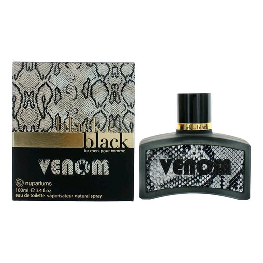 Black is Black Venom by NuParfums, 3.4 oz Eau De Toilette Spray for Men - 101 Perfume Plus