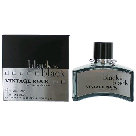 Black is Black Vintage Rock by NuParfumes, 3.3 oz Eau de Toilette Spray for Men - 101 Perfume Plus