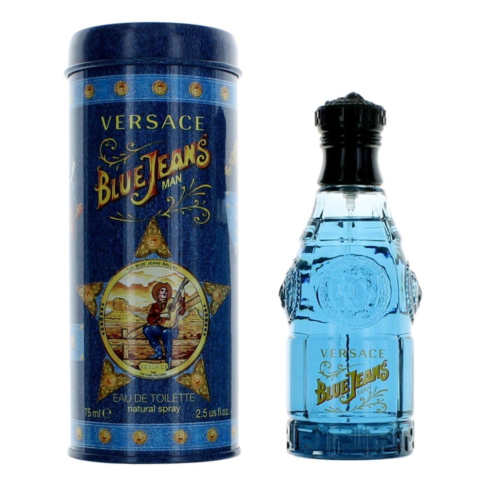 Blue Jeans by Versace, 2.5 oz Eau De Toilette Spray for Men - 101 Perfume Plus