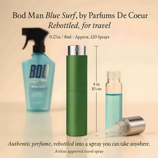 Bod Man Blue Surf by Parfums De Coeur - 8ml Travel Spray