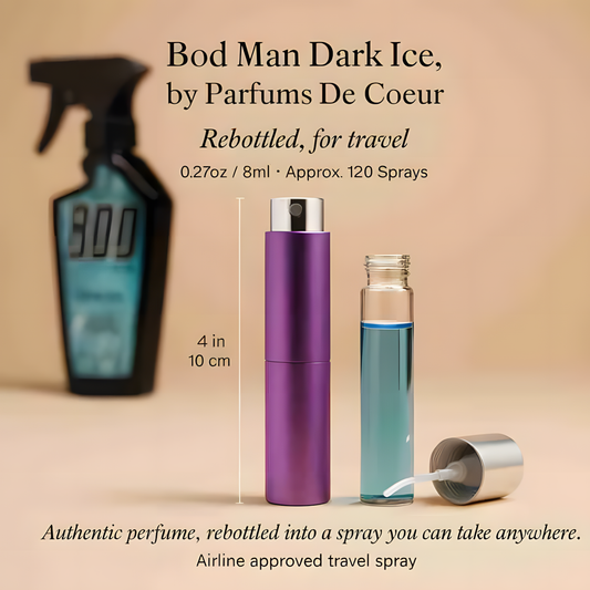 Bod Man Dark Ice by Parfums De Coeur - 8ml Travel Spray