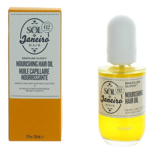 Brazilian Glossy Nourishing Hair Oil by Sol De Janeiro, 2 oz Hair Oil Treatment - 101 Perfume Plus