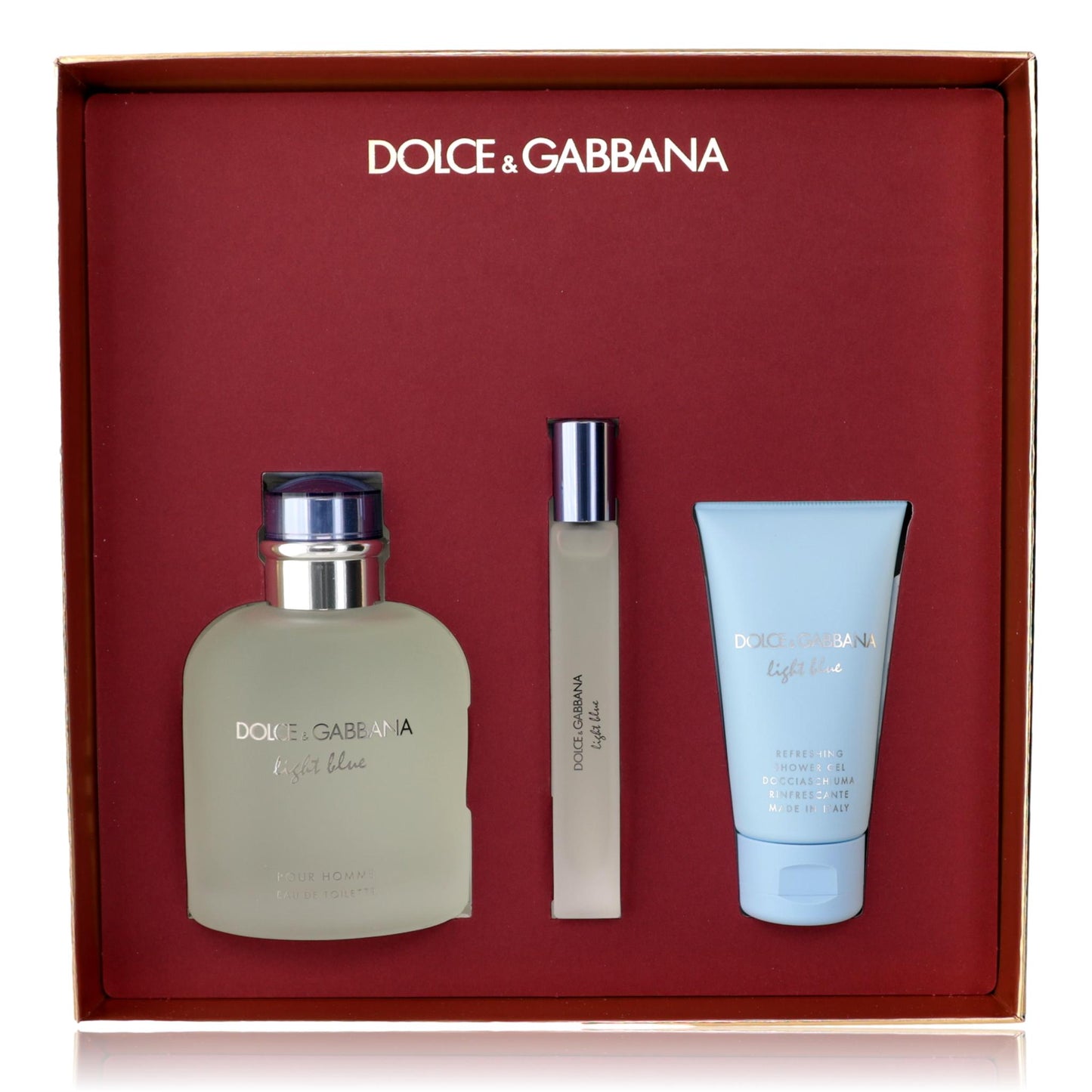Light Blue de Dolce & Gabbana, Estuche de 3 piezas para hombre