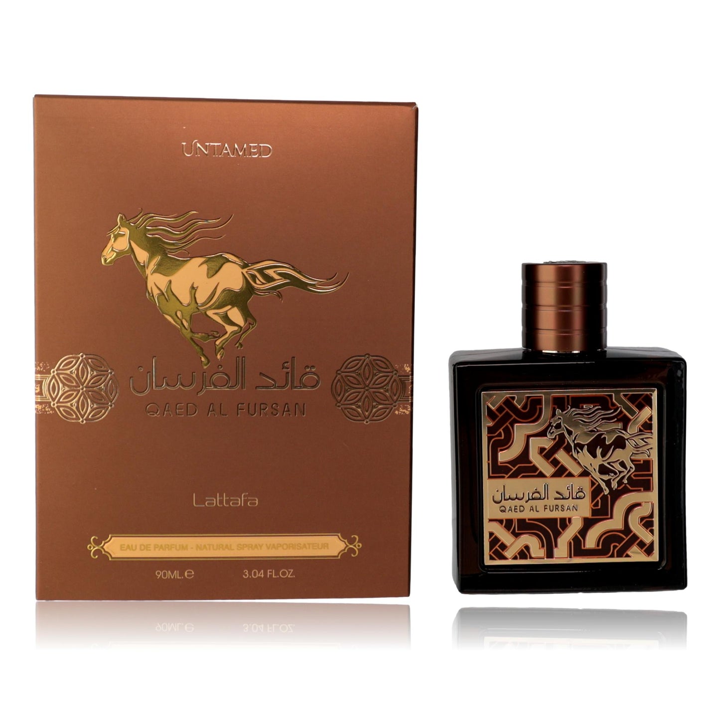 Qaed Al Fursan Untamed de Lattafa, EDP Spray de 3 oz para Unisex