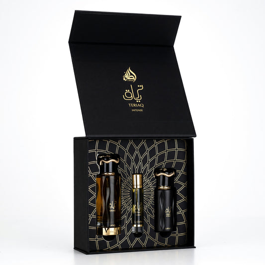 Teriaq Intense by Lattafa, 3-Piece Gift Set for Unisex