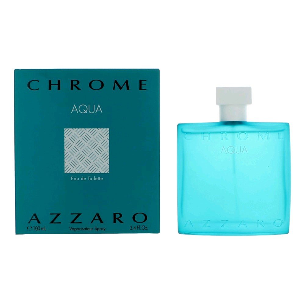 Chrome Aqua by Azzaro, 3.4 oz Eau De Toilette Spray for Men - 101 Perfume Plus