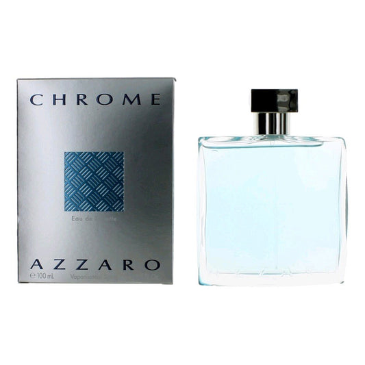 Chrome by Azzaro, 3.4 oz Eau De Toilette Spray for Men - 101 Perfume Plus