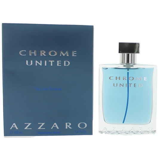 Chrome United by Azzaro, 3.4 oz Eau De Toilette Spray for Men - 101 Perfume Plus