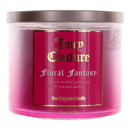 Juicy Couture Vela de 3 mechas con mezcla de cera de soja de 14,5 oz - Fantasía floral