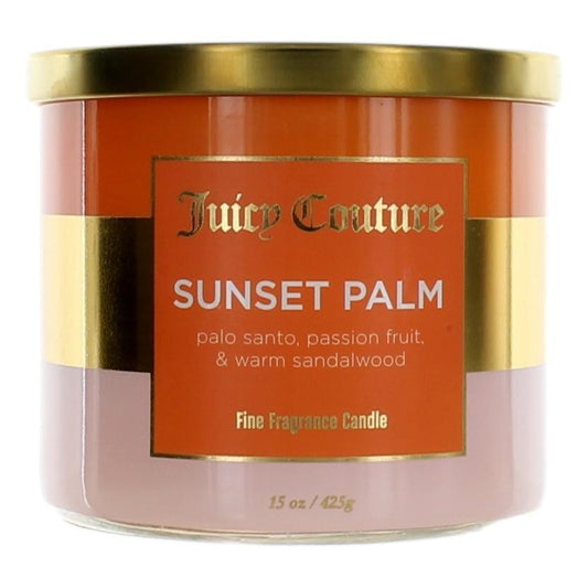 Juicy Couture Vela de 3 mechas con mezcla de cera de soja de 14,5 oz - Sunset Palm