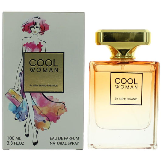Cool Woman by New Brand, 3.3 oz Eau De Parfum Spray for Women - 101 Perfume Plus