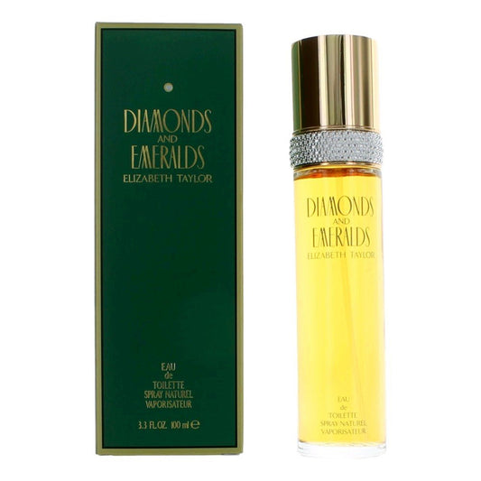 Diamonds & Emeralds by Elizabeth Taylor, 3.3 oz Eau De Toilette Spray for Women - 101 Perfume Plus