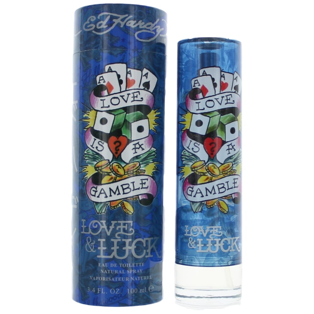 Ed Hardy Love & Luck by Christian Audigier, 3.4 oz Eau De Toilette Spray for Men - 101 Perfume Plus