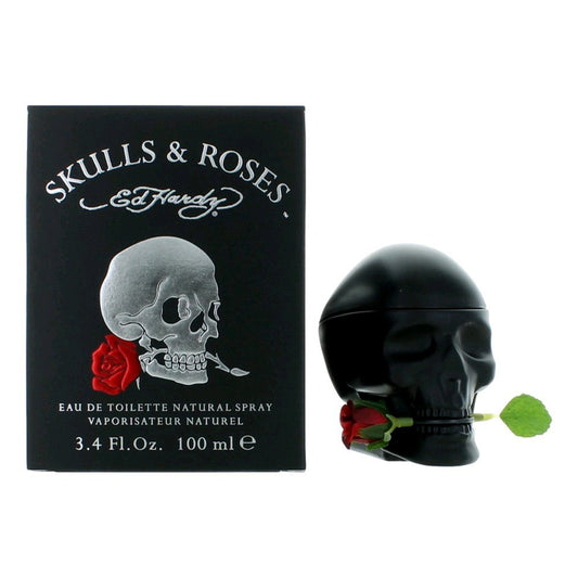 Ed Hardy Skulls and Roses by Ed Hardy, 3.4 oz Eau De Toilette Spray for Men - 101 Perfume Plus